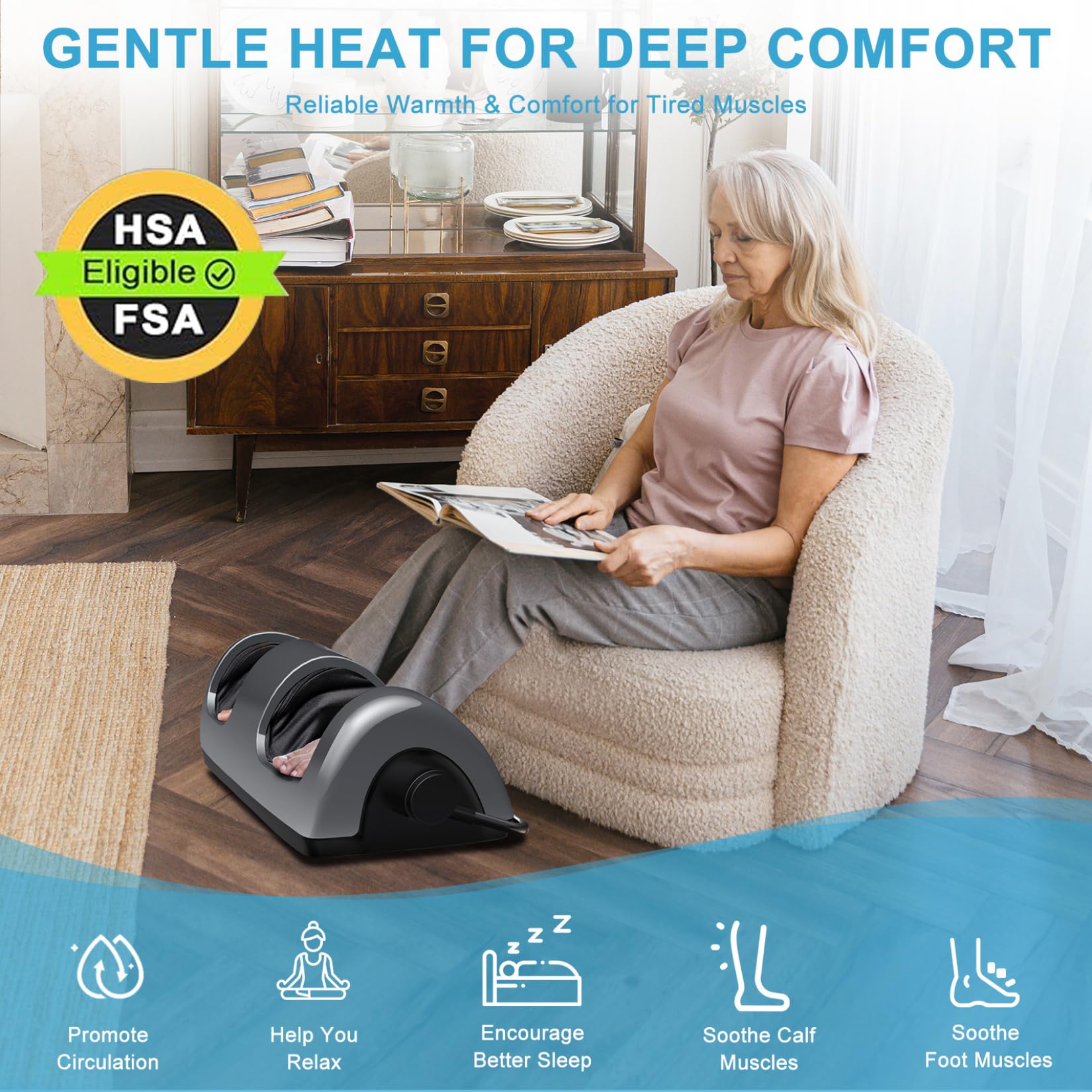 TISSCARE Compact design fits on shelves for home or office use