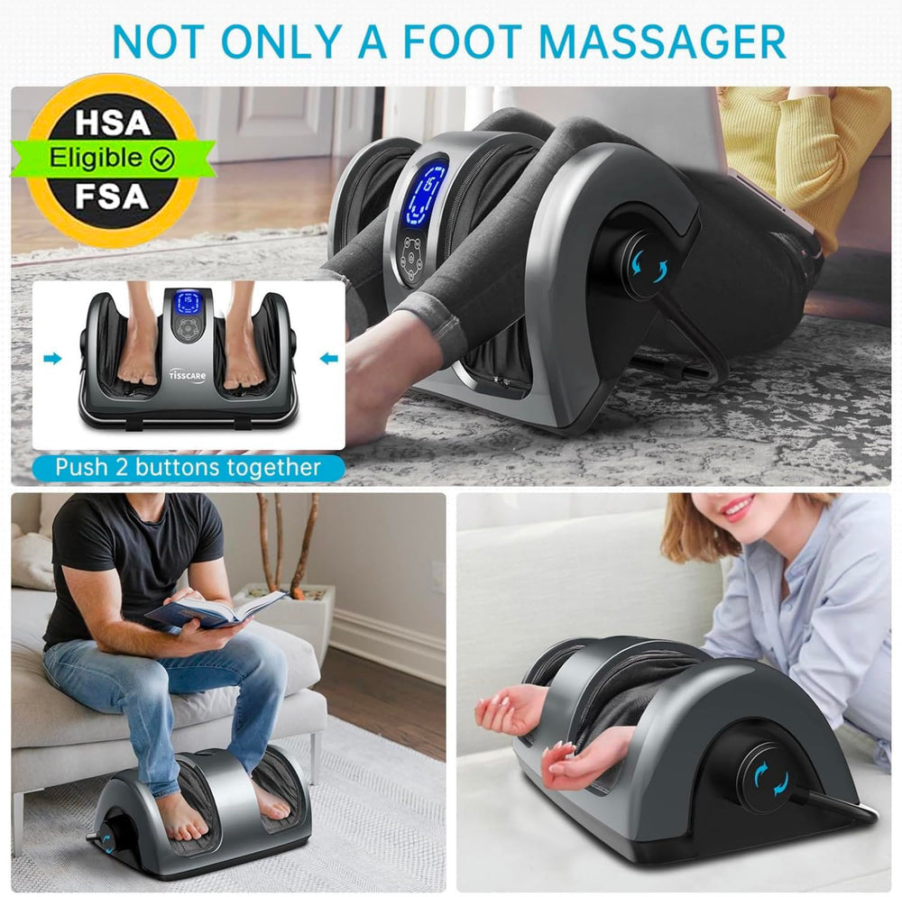 TISSCARE Shiatsu Foot Massager with heat function provides soothing warmth for tired feet