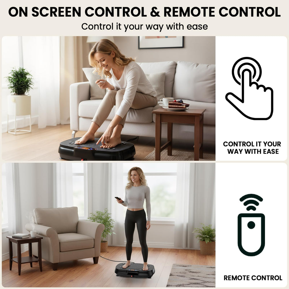 TISSCARE vibration plate with four suction cups for stable, slip-free workouts