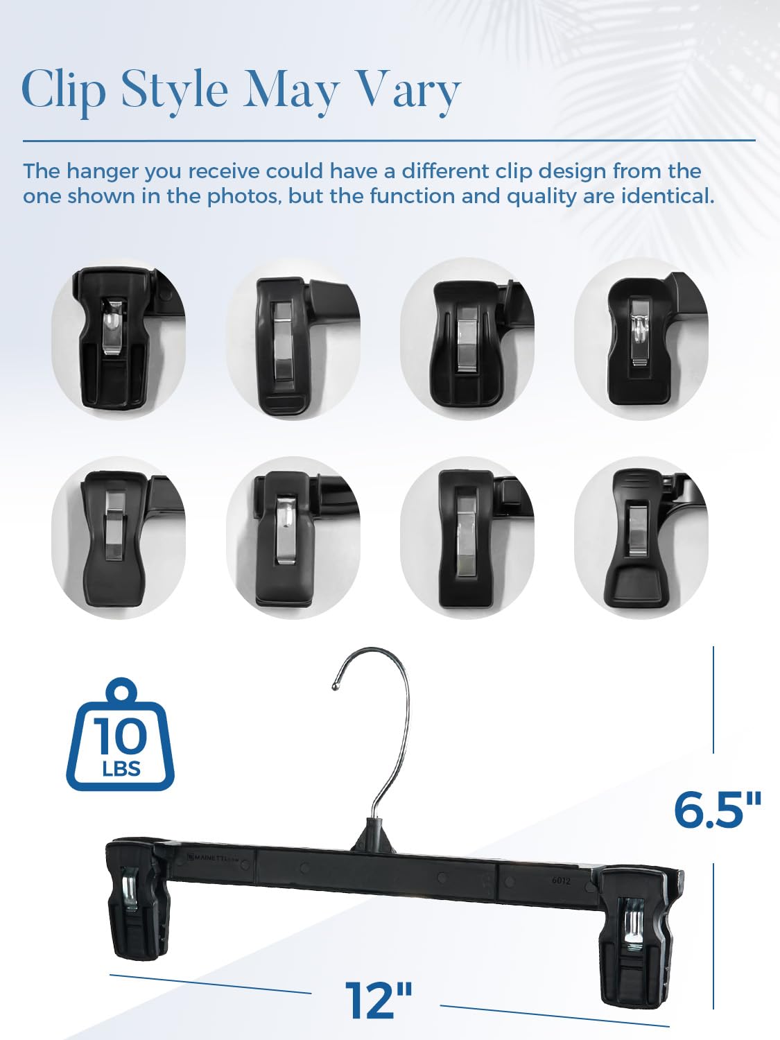 Titan Mall Smartor flat metal spring clips grip securely.