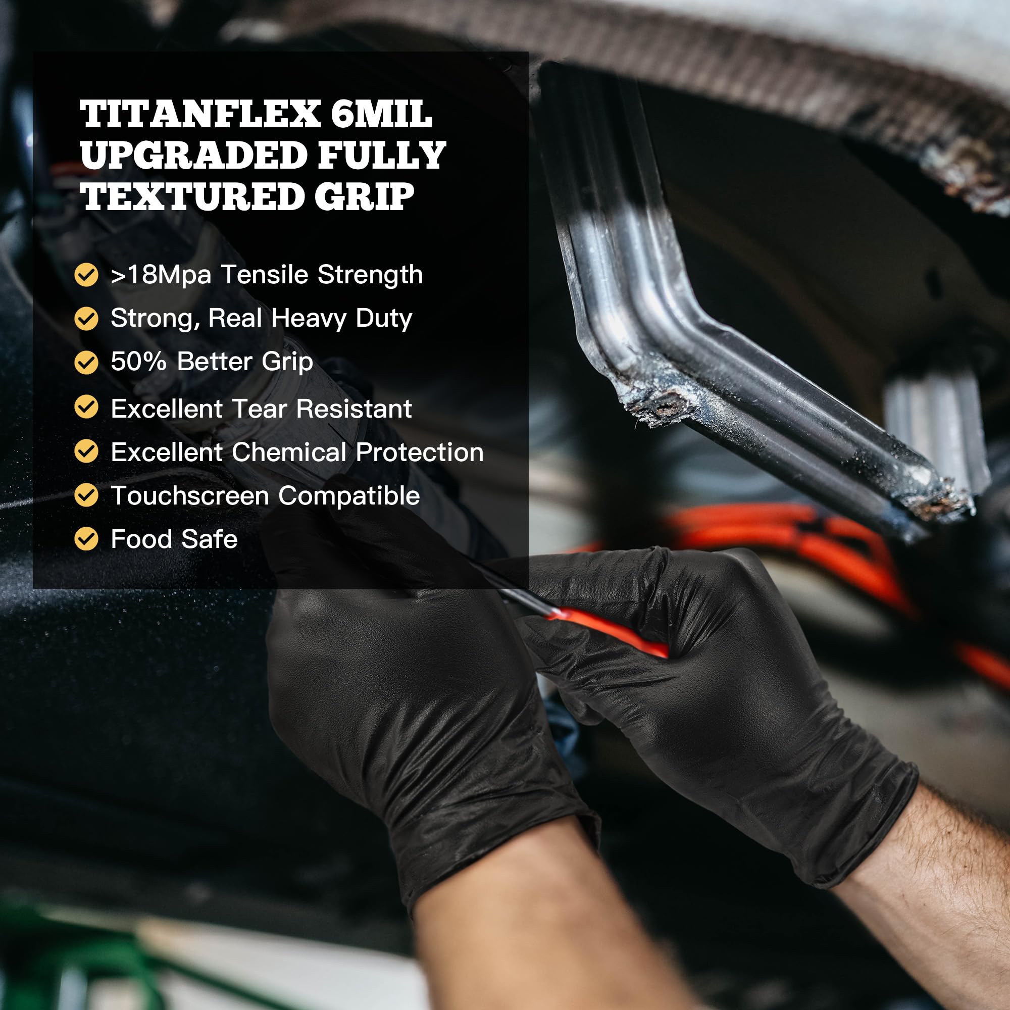 TitanFlex food safe nitrile gloves for kitchen prep