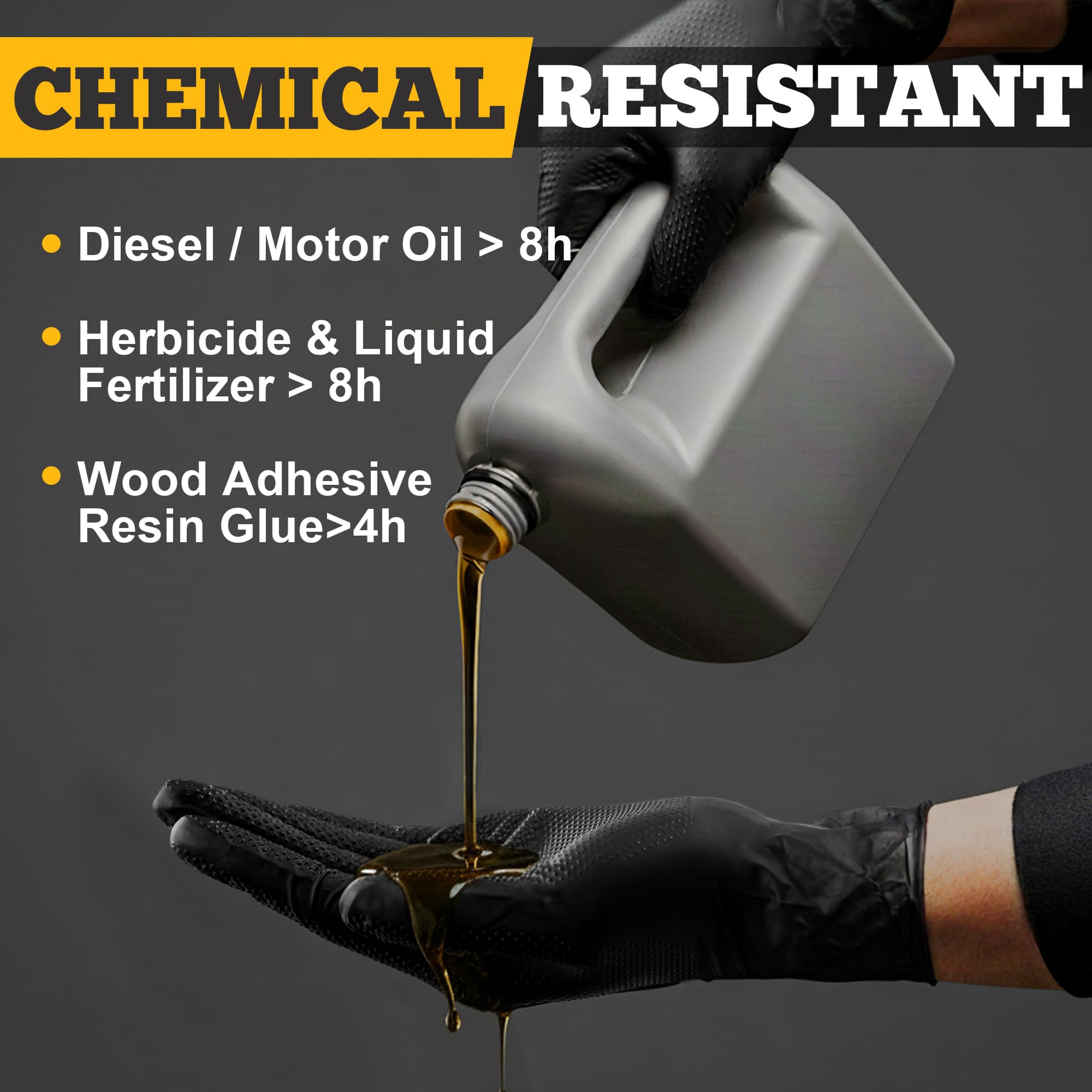 TitanFlex black gloves showcasing a professional appearance concealing grease and grime.