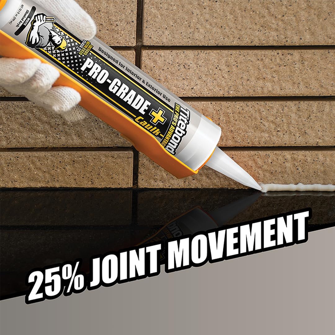 Bead of slate-gray caulk along a seam using Titebond Pro-Grade Plus.