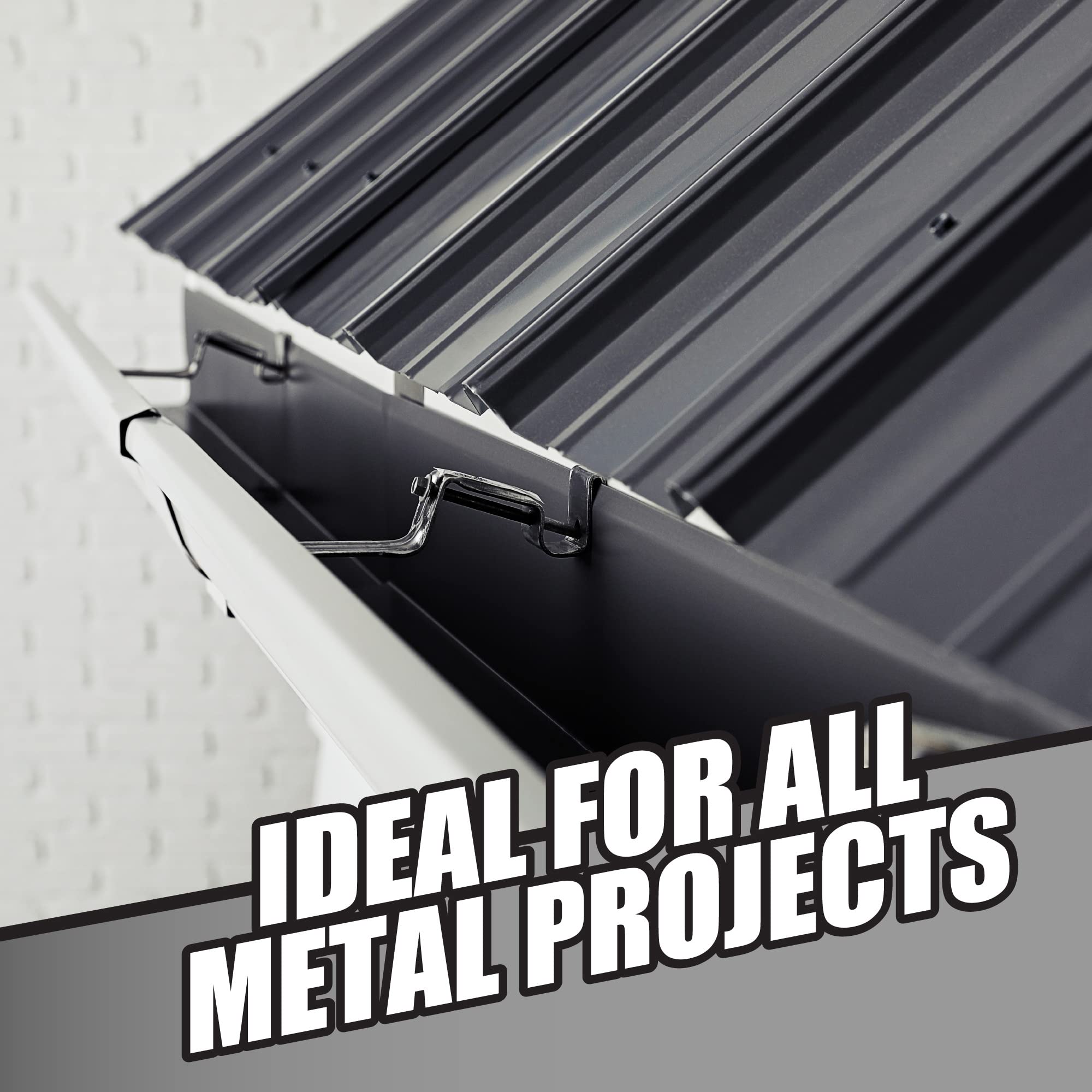 Titebond WeatherMaster UV-resistant sealant protects exterior metal from sunlight.