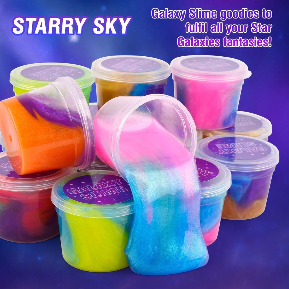 TITRITH galaxy slime close-up shows soft texture ideal for stress relief and tactile fun.