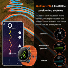 Tiwain smartwatch built-in GPS display enables precise outdoor tracking.