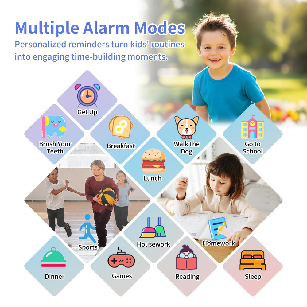 Tixpc Kids Smart Watch music feature shown with built-in player and speaker
