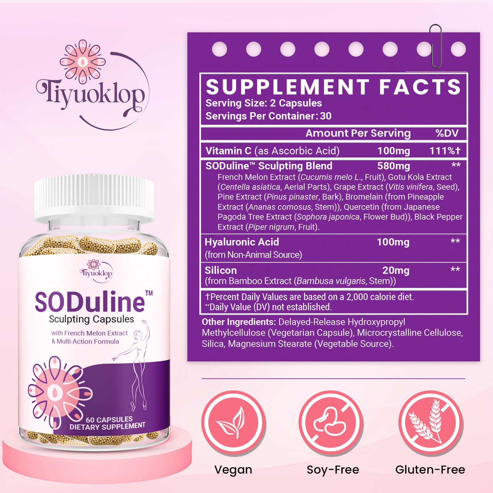 Tiyuoklop SODuline pink beadlets close-up for skin-smoothing focus.