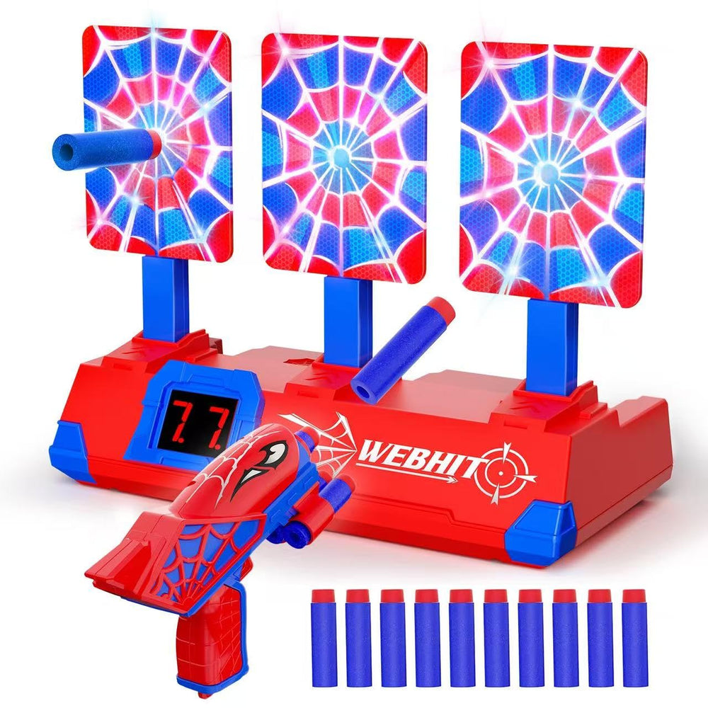 Tiyvnsi hero targets with glowing web lights for exciting indoor play