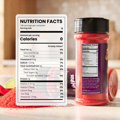 Closeup of Tizon Lumbre seasoning jar highlighting vibrant aroma and versatility.