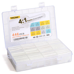 TKDMR 446pcs heat shrink kit packaging for organized setup