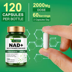 TKTALKER NAD capsules close-up showing high-potency formulation.