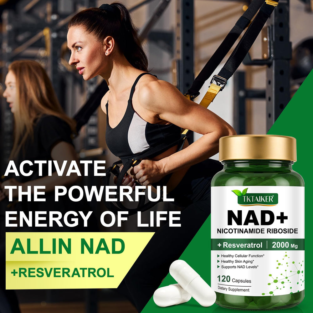 TKTALKER NAD two-capsule serving demonstrates daily dosage.