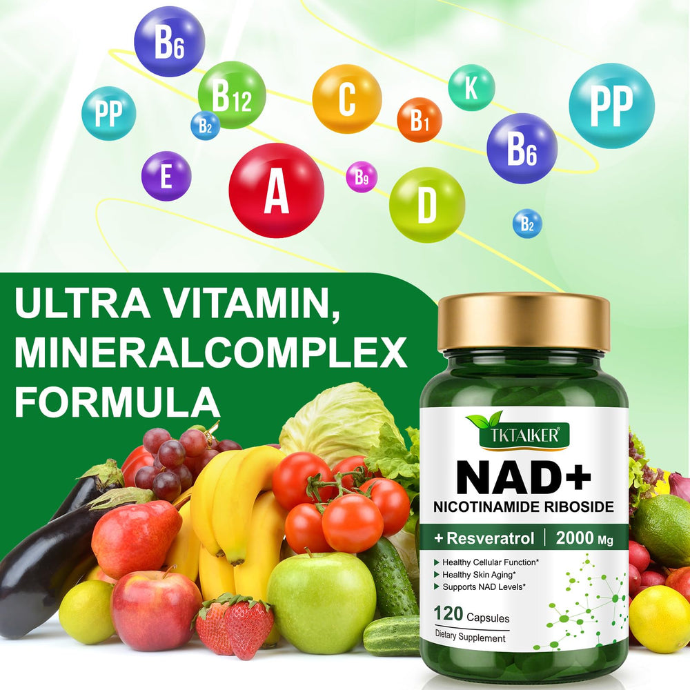 TKTALKER NAD packaging in hand for portable wellness.