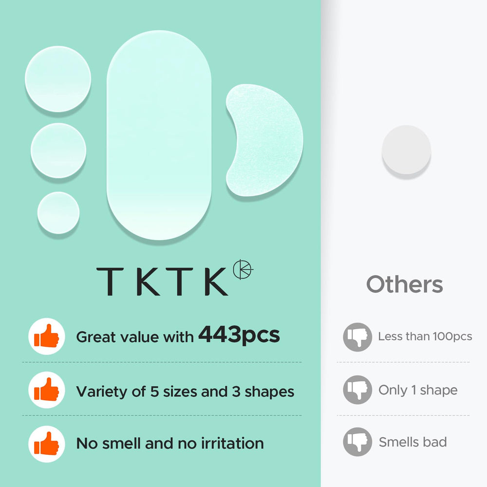 TKTK patches are easy to apply and individually packaged for travel.