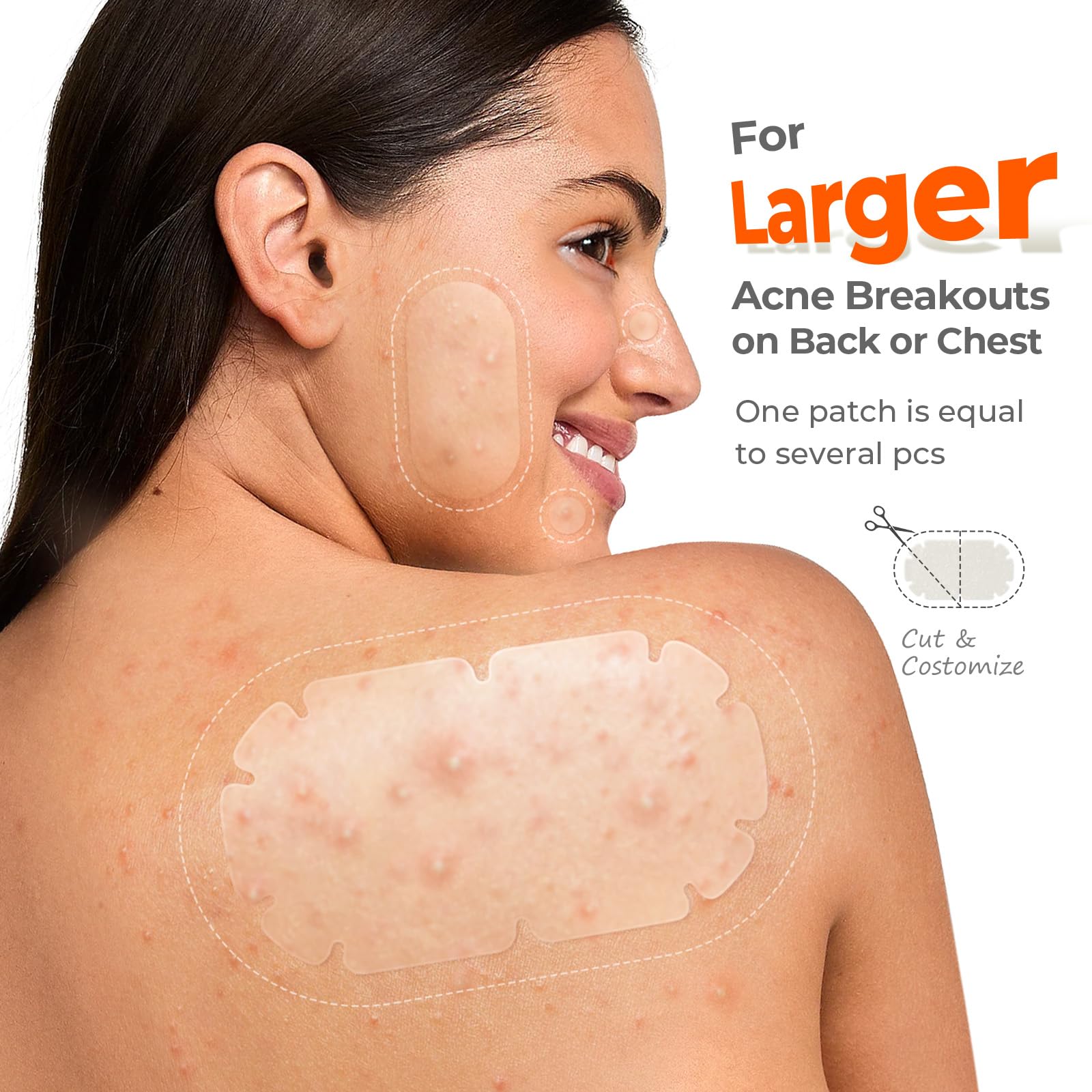 TKTK oval patches for facial acne are discreet and breathable