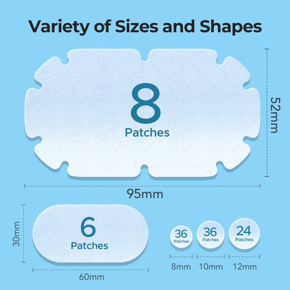 TKTK patches come in five sizes to fit different areas