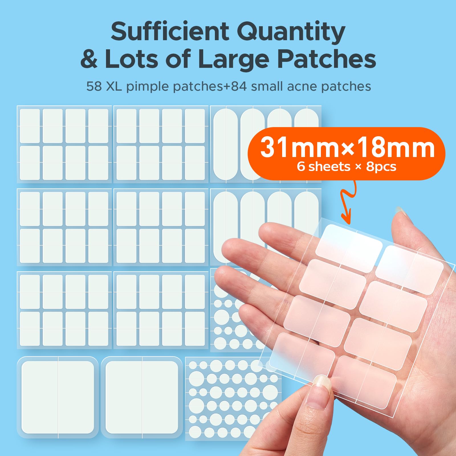TKTK large patch 60x20mm suitable for bigger blemishes.