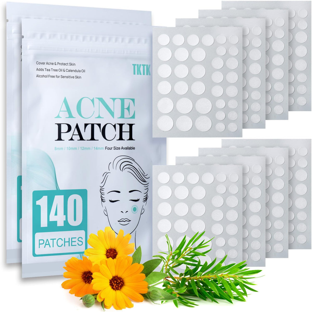 TKTK Pimple Patch four sizes for precise blemish coverage.