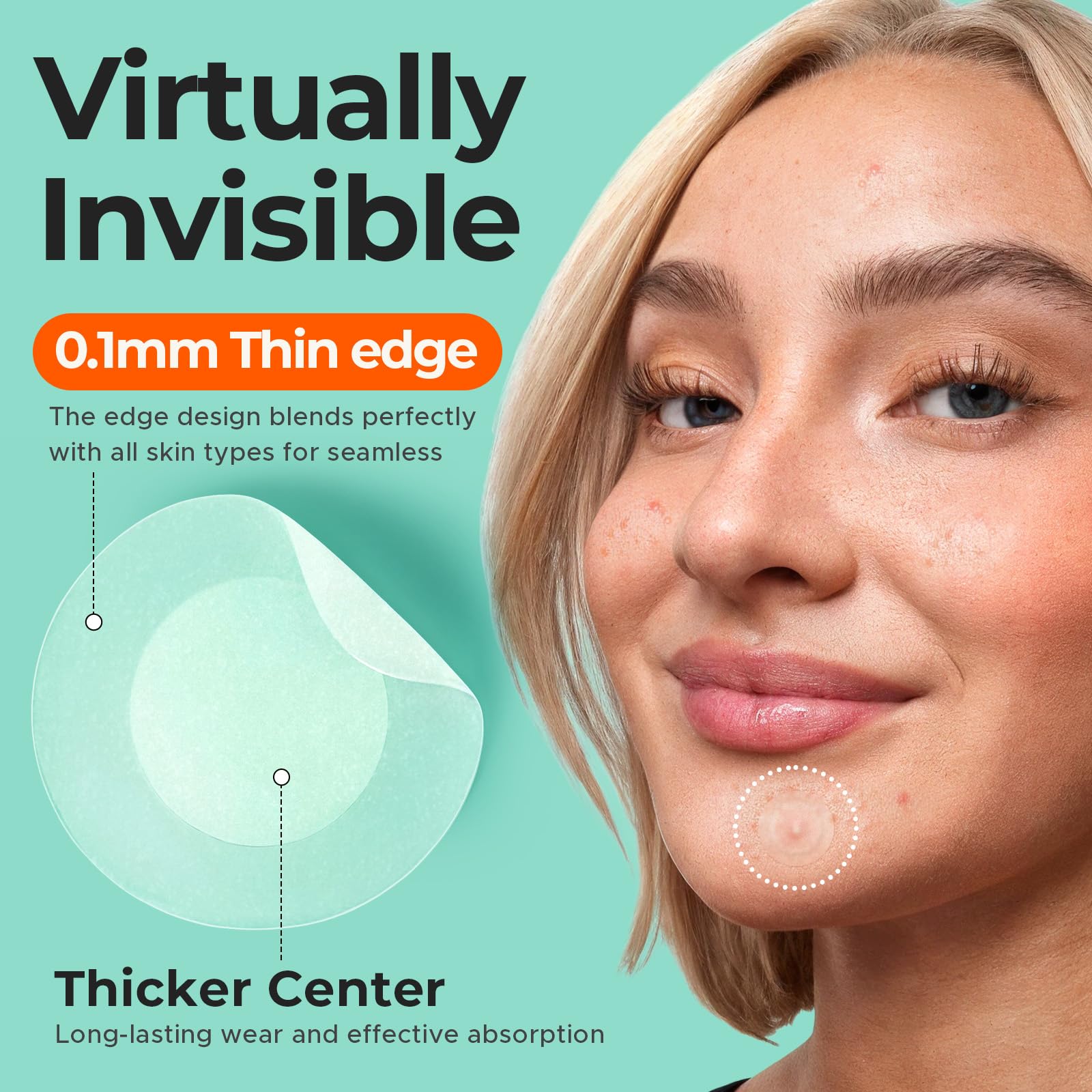 TKTK Pimple Patches two sizes 10mm and 12mm for precise coverage.