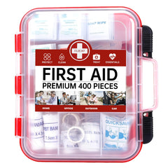 TLIEAO 400-piece first aid kit with dual-layer organization for quick access.