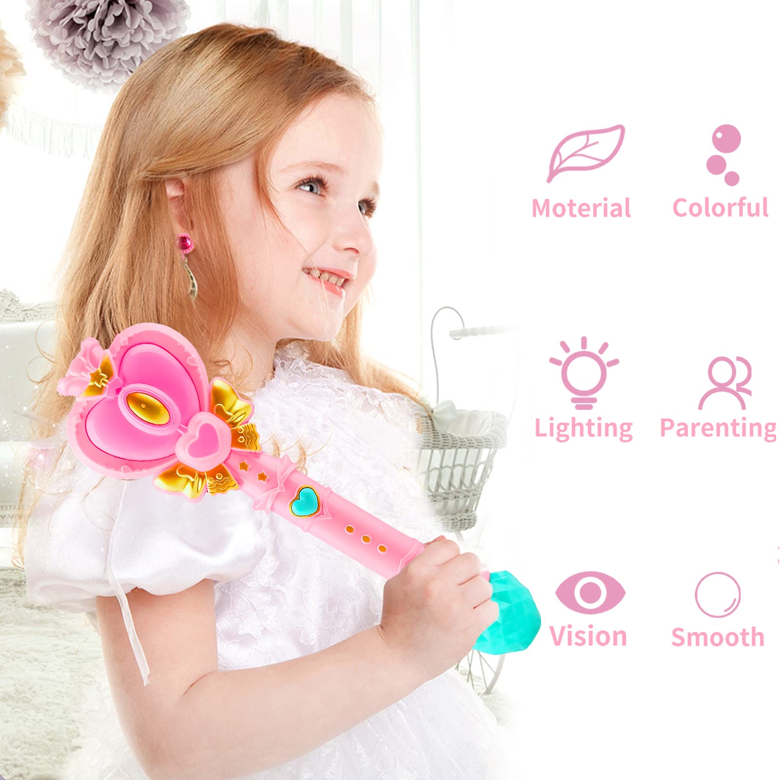 Tlkiaa battery operated bubble wand enabling quick, mess free play outdoors.