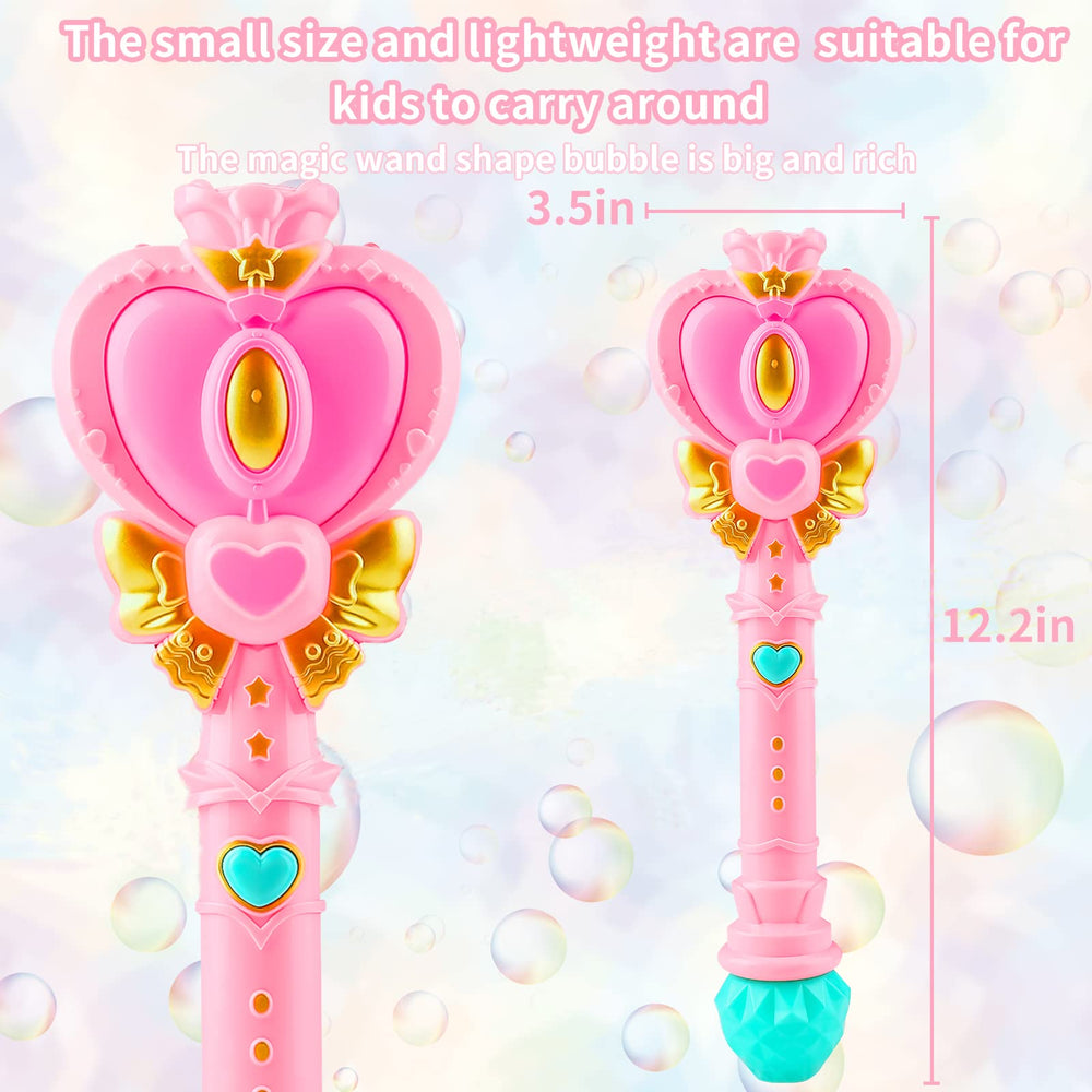 Tlkiaa bubble wand with lights creating a colorful display as bubbles rise.