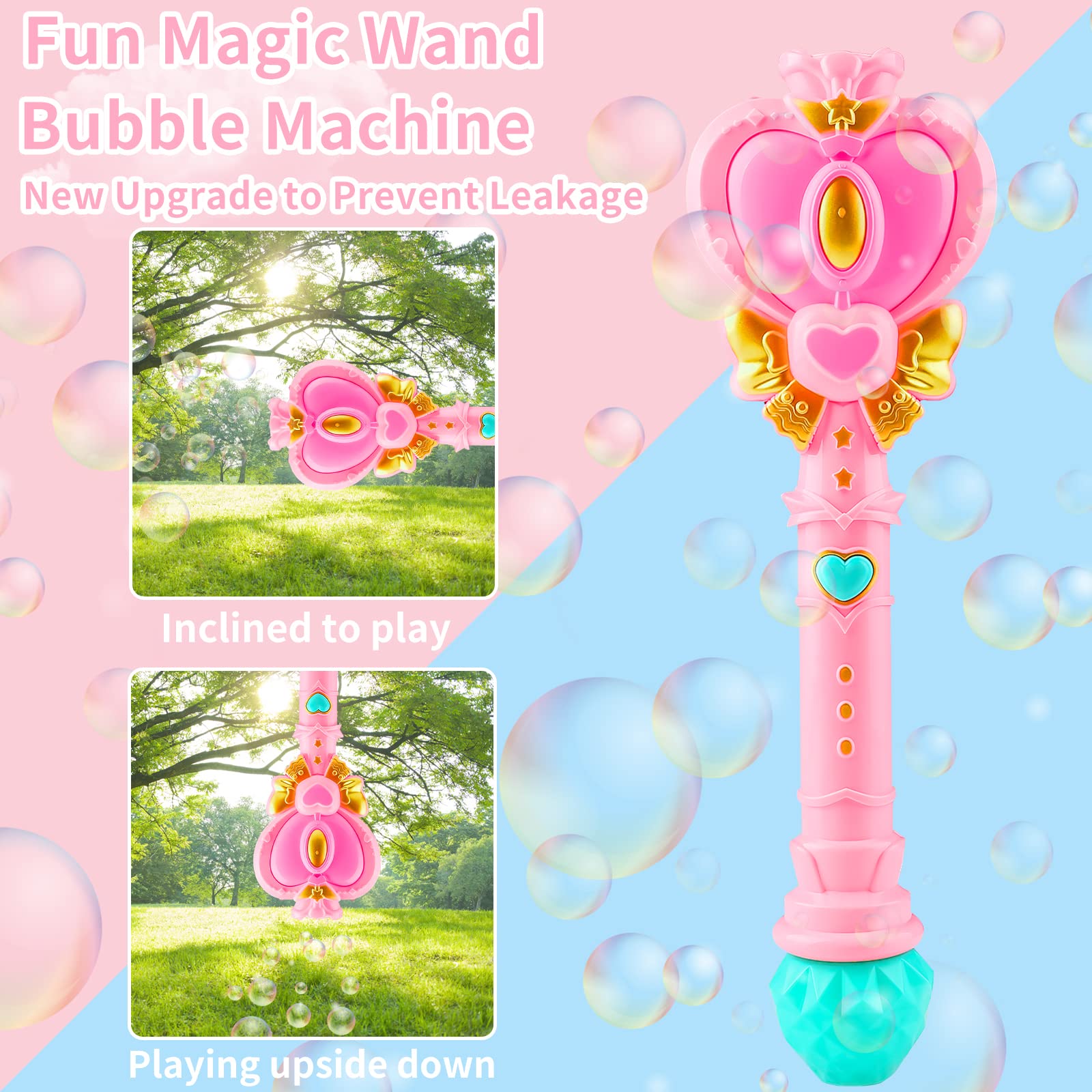 Tlkiaa bubble wand features a durable, leakproof design for safe use.