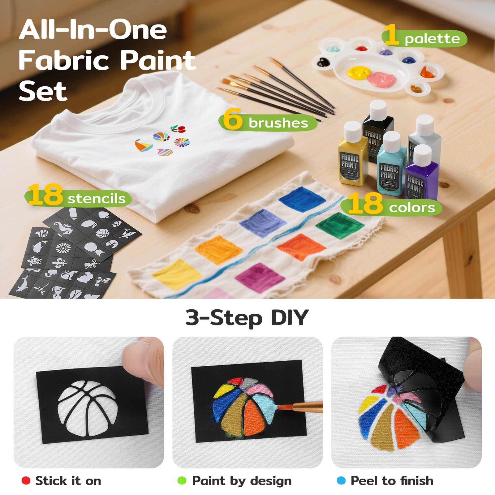 TMOL fast-drying fabric paint reduces smudging during crafting sessions.