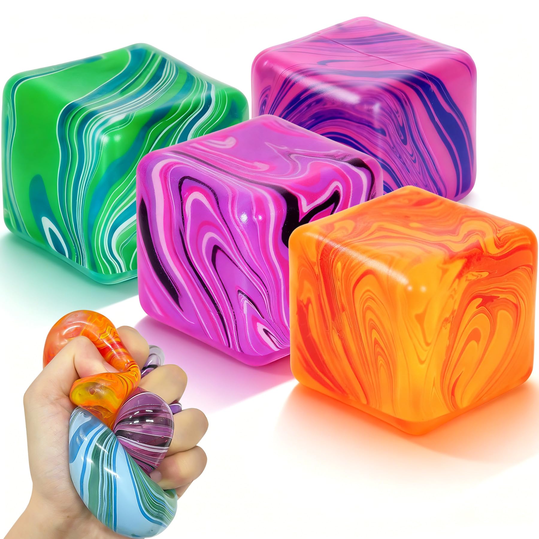 tngtswwcv 4-pack stress ball green, palm-sized for quick stress relief.