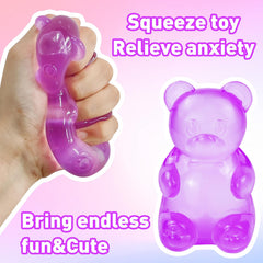 tngtswwcv bear toy squishy face purple promotes soothing sensory play and stress relief.