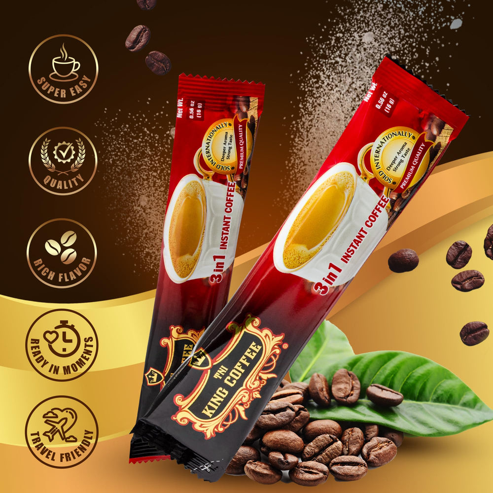 Iced coffee using two sachets to deliver a refreshing, smooth flavor.