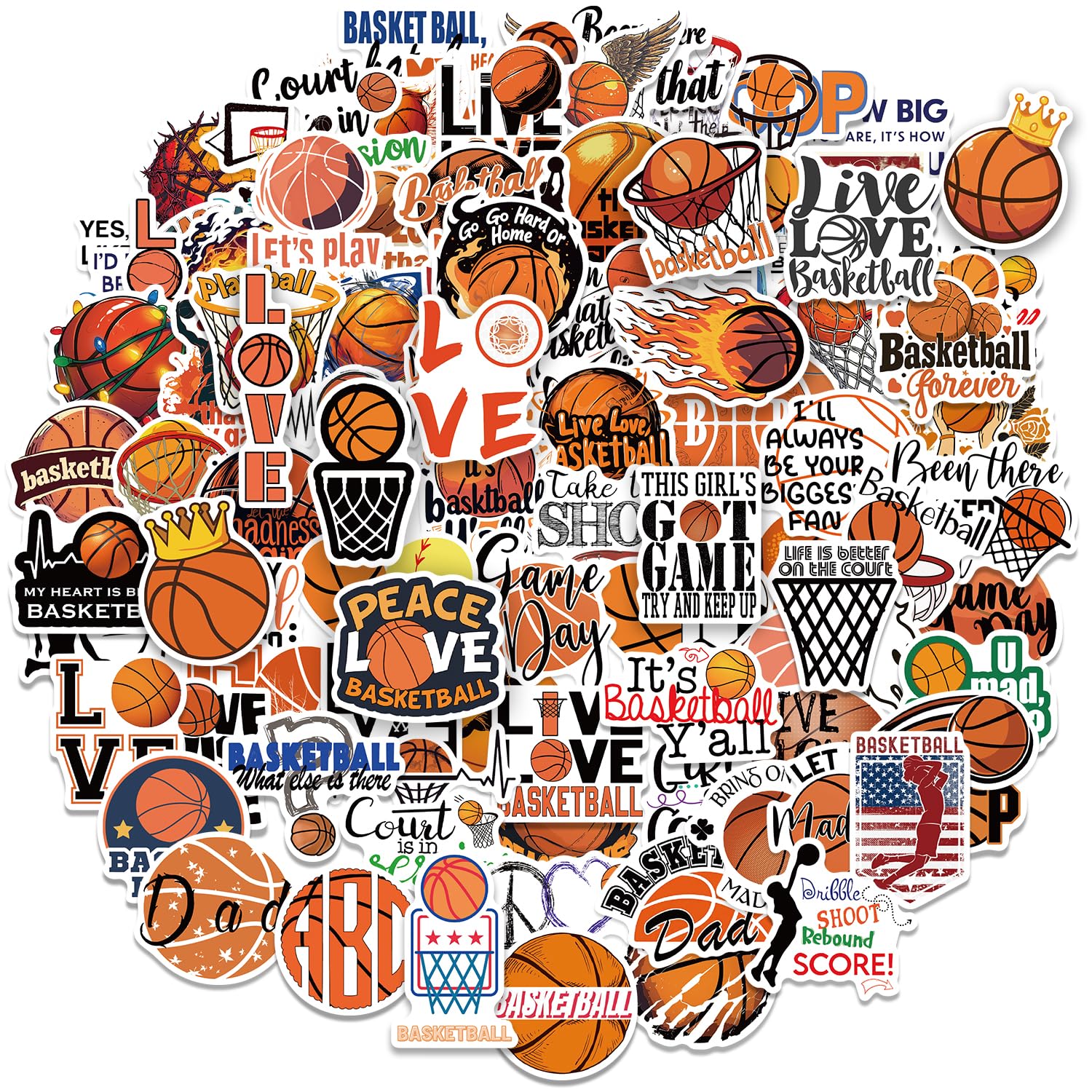 TNIXNCK basketball stickers on water bottle for personalized sport look and durability