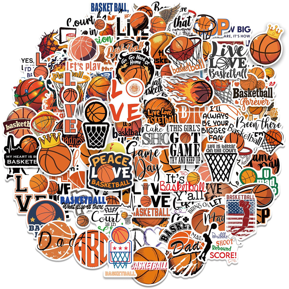 TNIXNCK basketball stickers on water bottle for personalized sport look and durability