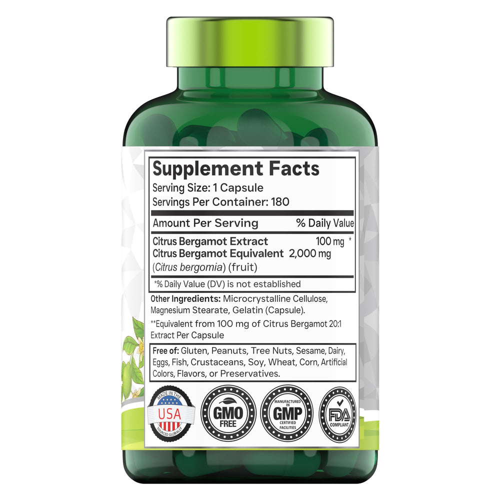 tnvitamins Citrus Bergamot bottle front promotes easy daily use
