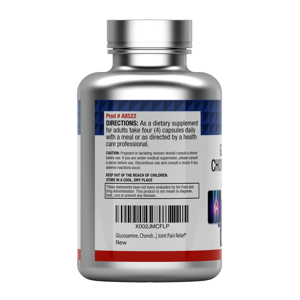 tnvitamins glucosamine chondroitin msm capsules on store shelf