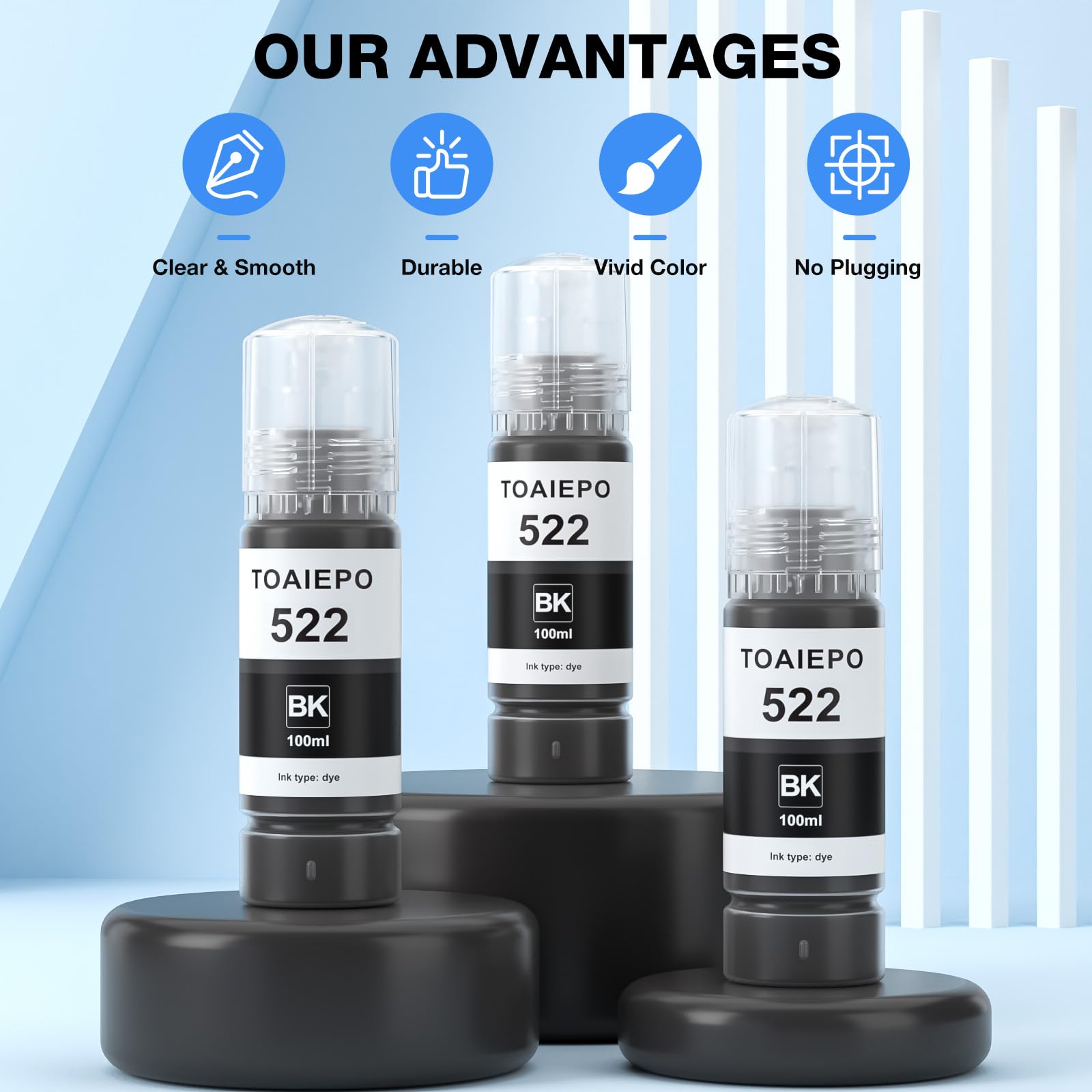 TOAIEPO refill spout design enables precise, mess-free refilling