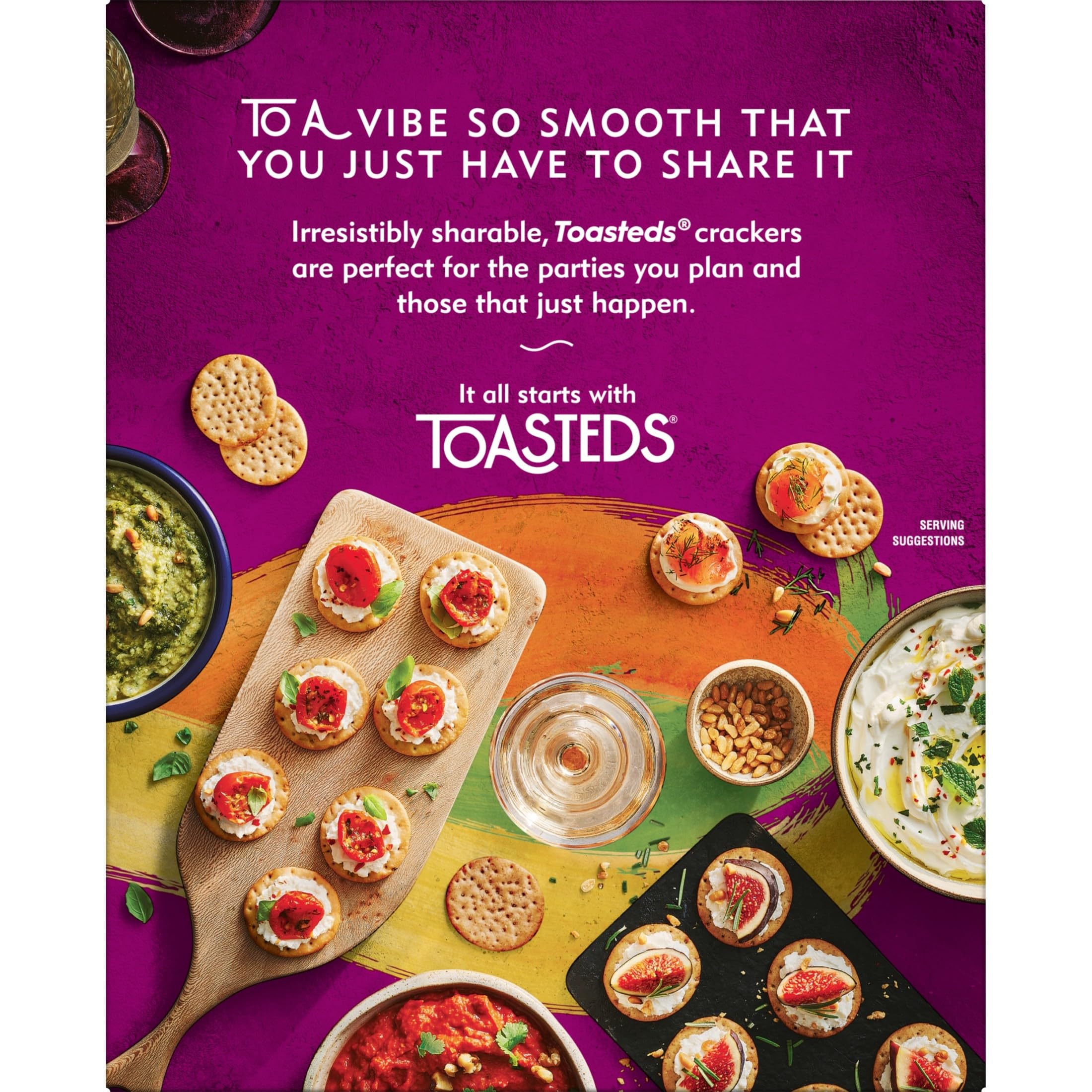 Toasteds crackers labeled kosher dairy for dietary considerations.