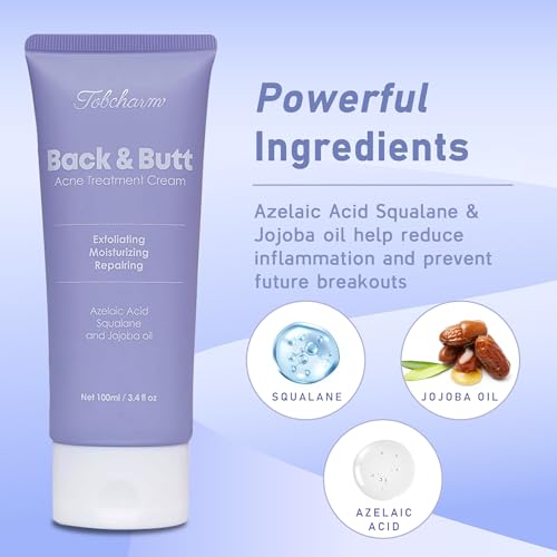 Tobcharm Butt Acne Foaming Cleanser bottle close-up for bacne-prone skin cleanse