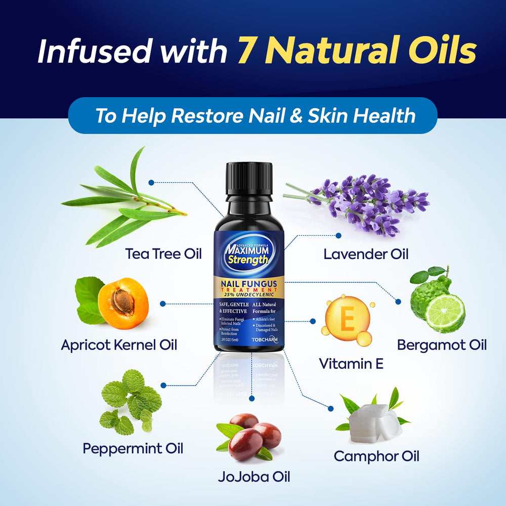 Tobcharm helps restore damaged nails.