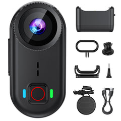 toberto 4K thumb camera on chest mount for hands-free cycling footage