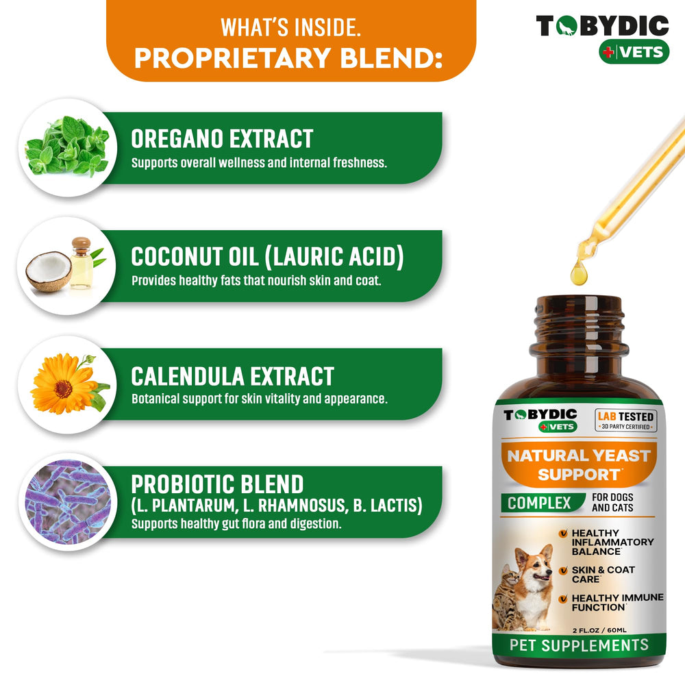 TOBYDIC ear-care drops for pets soothe irritated ears