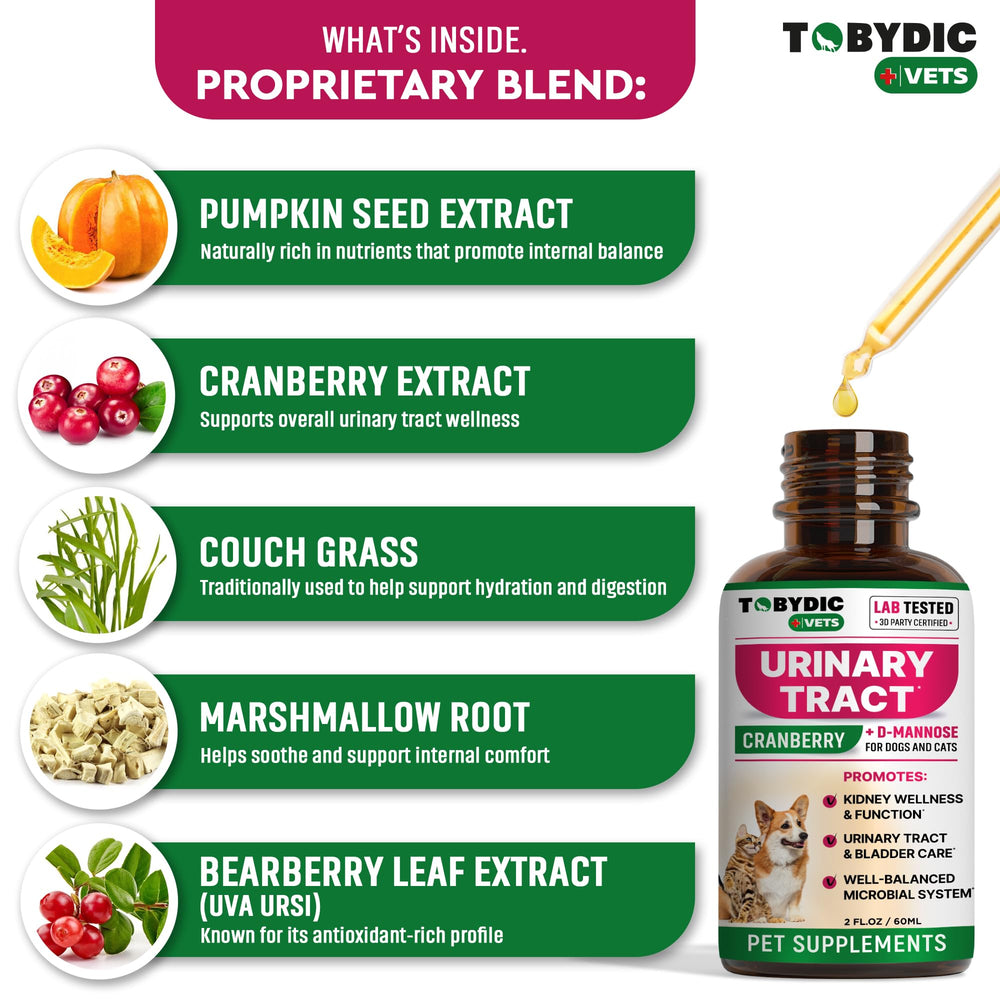 TOBYDIC pumpkin seed extract provides antioxidant support for pet vitality.