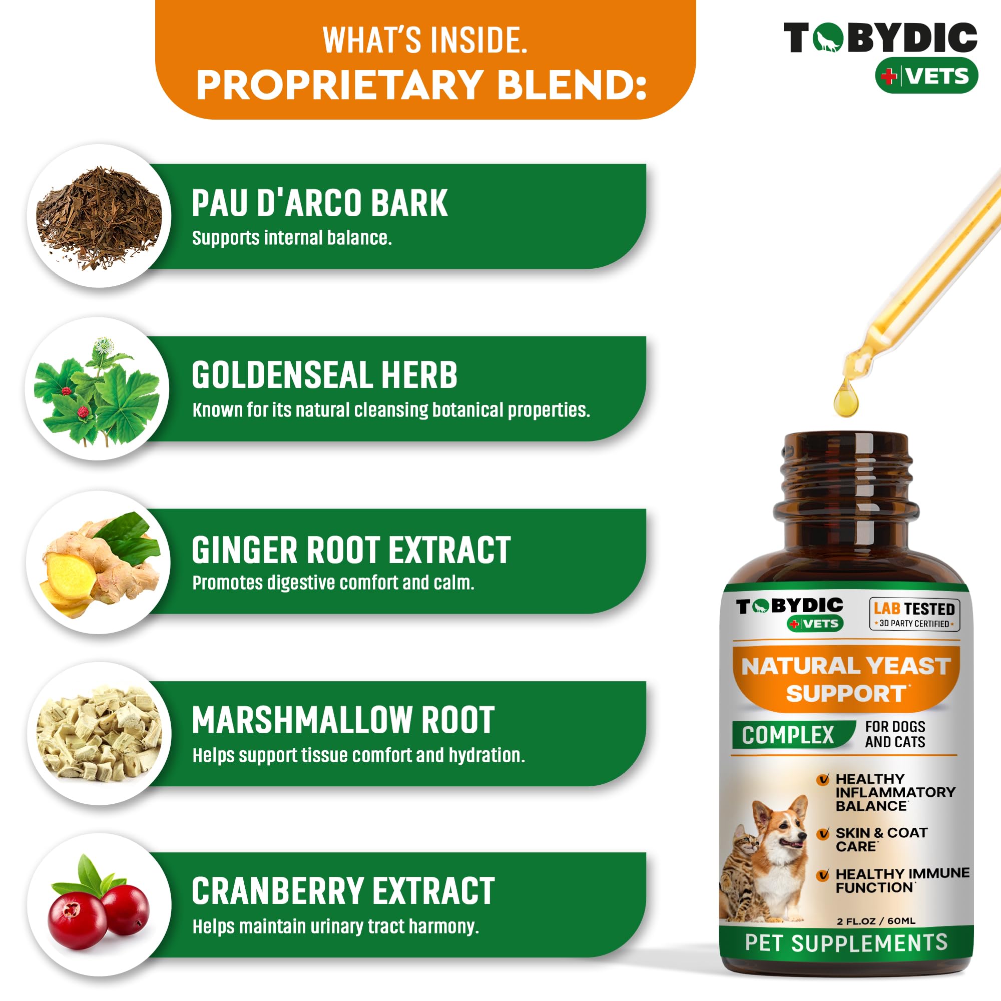 TOBYDIC skin-care remedy for dogs and cats supports comfort