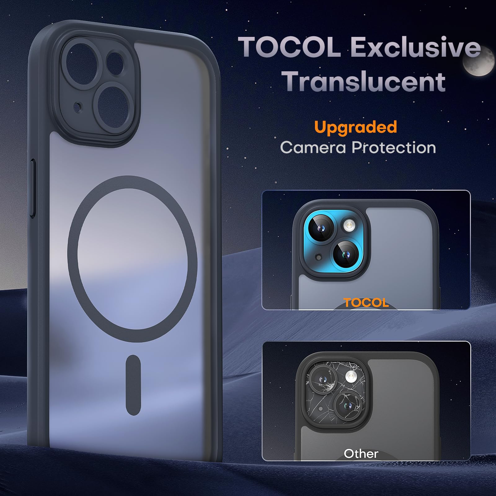 Built-in magnetic ring keeps MagSafe accessories secure on the go