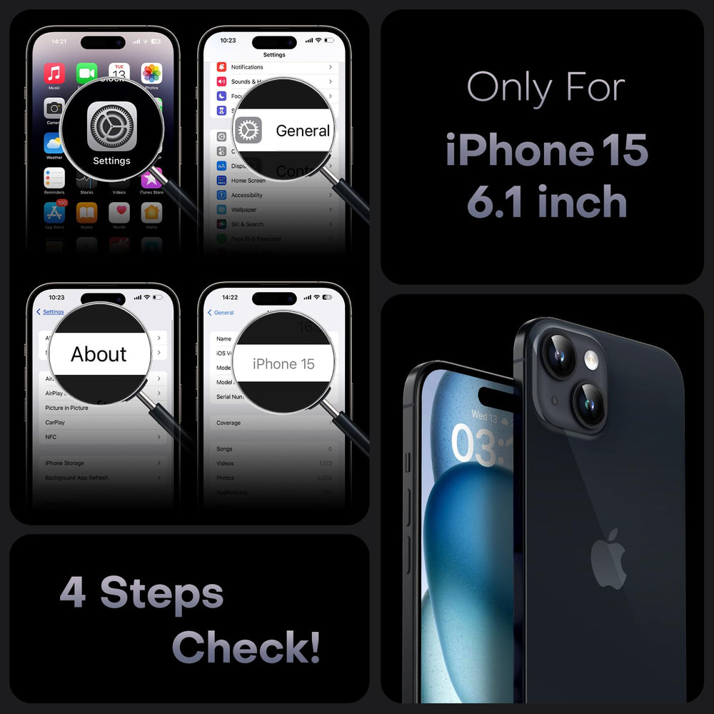 TOCOL iPhone 15 case with camera protection and raised edge