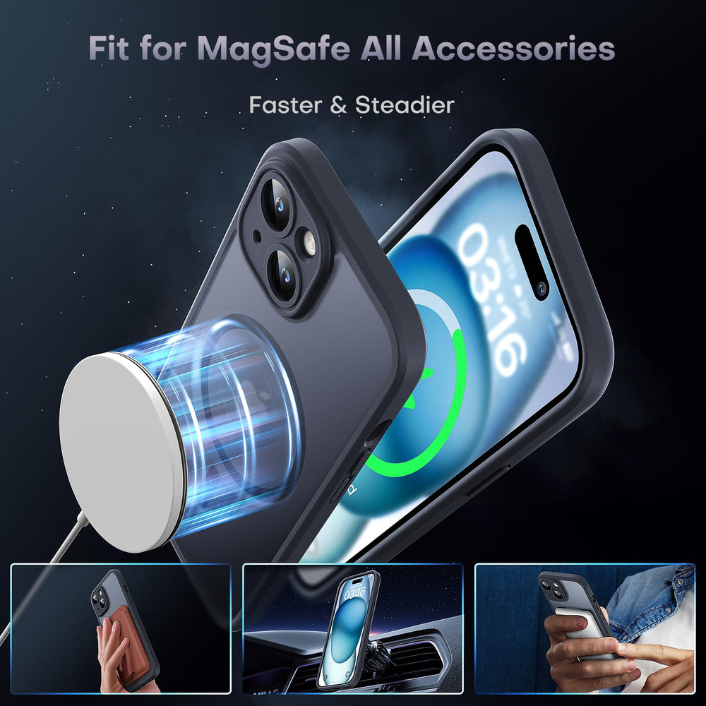 TOCOL iPhone 15 case offering drop protection with four-layer cushioning