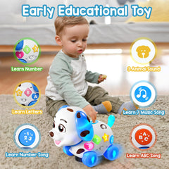 ToddlerCley bilingual toy switches between English and Spanish.