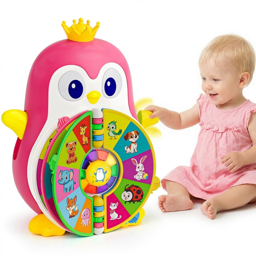 ToddlerCley musical penguin toy with wing pull engaging lights and sound