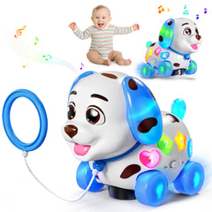 ToddlerCley musical puppy toy with lights for sensory play.